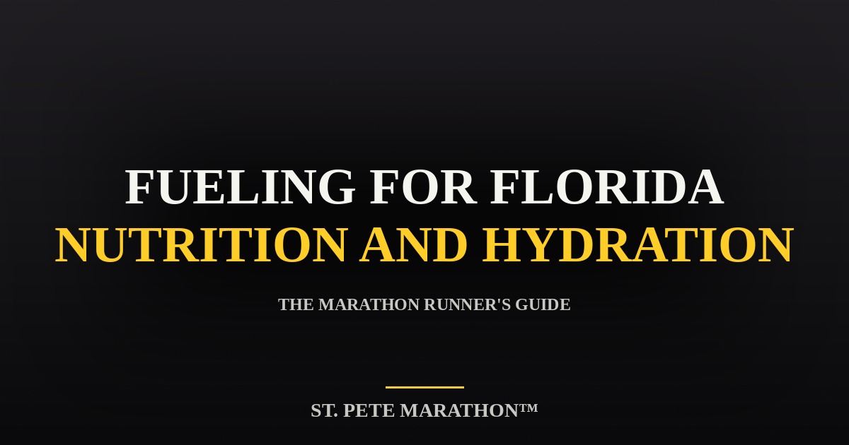 St. Pete Marathon Fueling for Florida — marathon nutrition and hydration guide graphic